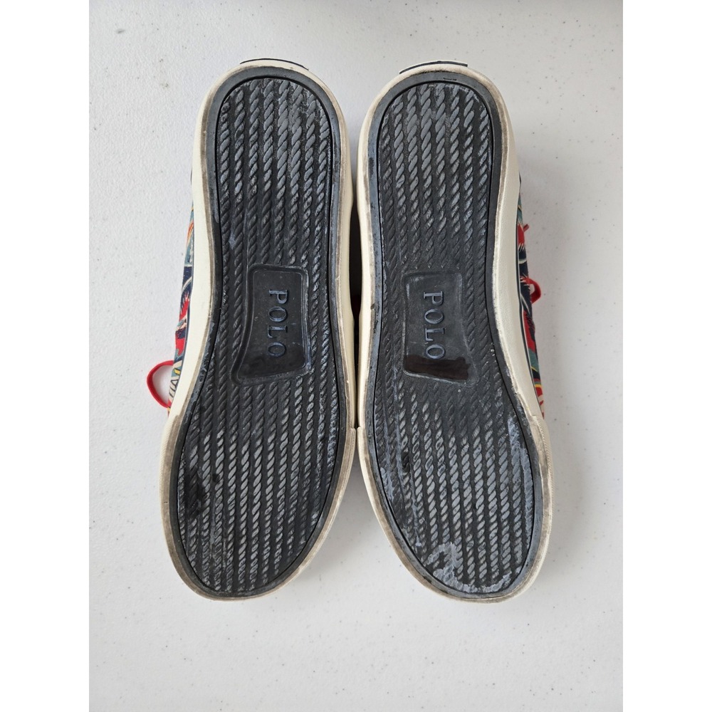 Polo Ralph Lauren Men's 10.5D Thorton III Canvas Aloha Hawaiian‎ Lace Up Flats - Picture 8 of 11